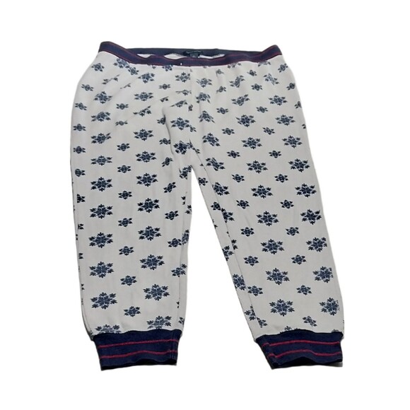 Tommy Hilfiger 2 pc Thermal Medium Womens Pajama Set Snowflakes Read Description - Picture 2 of 16